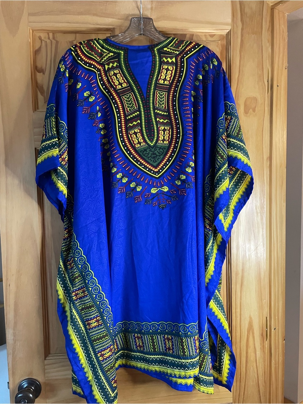Unbranded Royal Blue Dashiki Tunic with Green & Yellow Accents